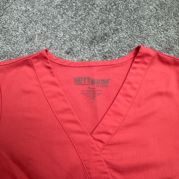 Grey's Anatomy By Barco Scrub Top Womens Small Pink V-Neck Medical Uniform Work - Picture 5 of 12